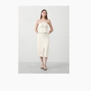 Banana Republic Cream Strapless Dress